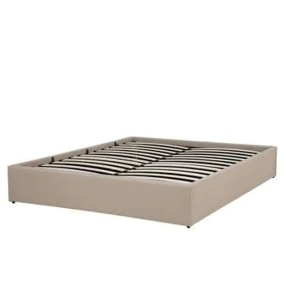 Beliani DINAN - Tweepersoonsbed - Beige - 140 x 200 cm - Polyester Online