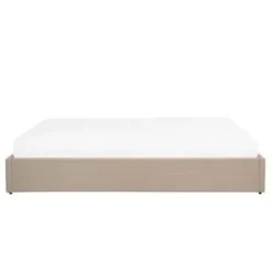 Beliani DINAN - Tweepersoonsbed - Beige - 140 x 200 cm - Polyester Online