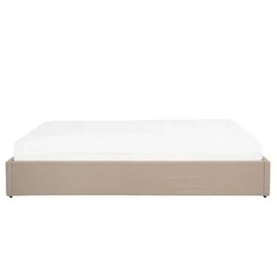 Beliani DINAN - Tweepersoonsbed - Beige - 140 x 200 cm - Polyester Online