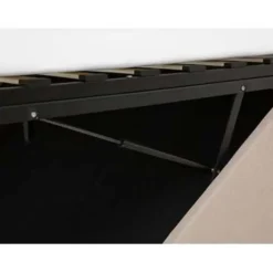 Beliani DINAN - Tweepersoonsbed - Beige - 140 x 200 cm - Polyester Online