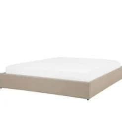 Beliani DINAN - Tweepersoonsbed - Beige - 180 x 200 cm - Polyester Online