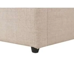 Beliani DINAN - Tweepersoonsbed - Beige - 180 x 200 cm - Polyester Online