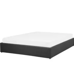 Beliani DINAN - Tweepersoonsbed - Grijs - 160 x 200 cm - Polyester Clearance