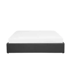 Beliani DINAN - Tweepersoonsbed - Grijs - 160 x 200 cm - Polyester Clearance