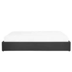 Beliani DINAN - Tweepersoonsbed - Grijs - 160 x 200 cm - Polyester Clearance