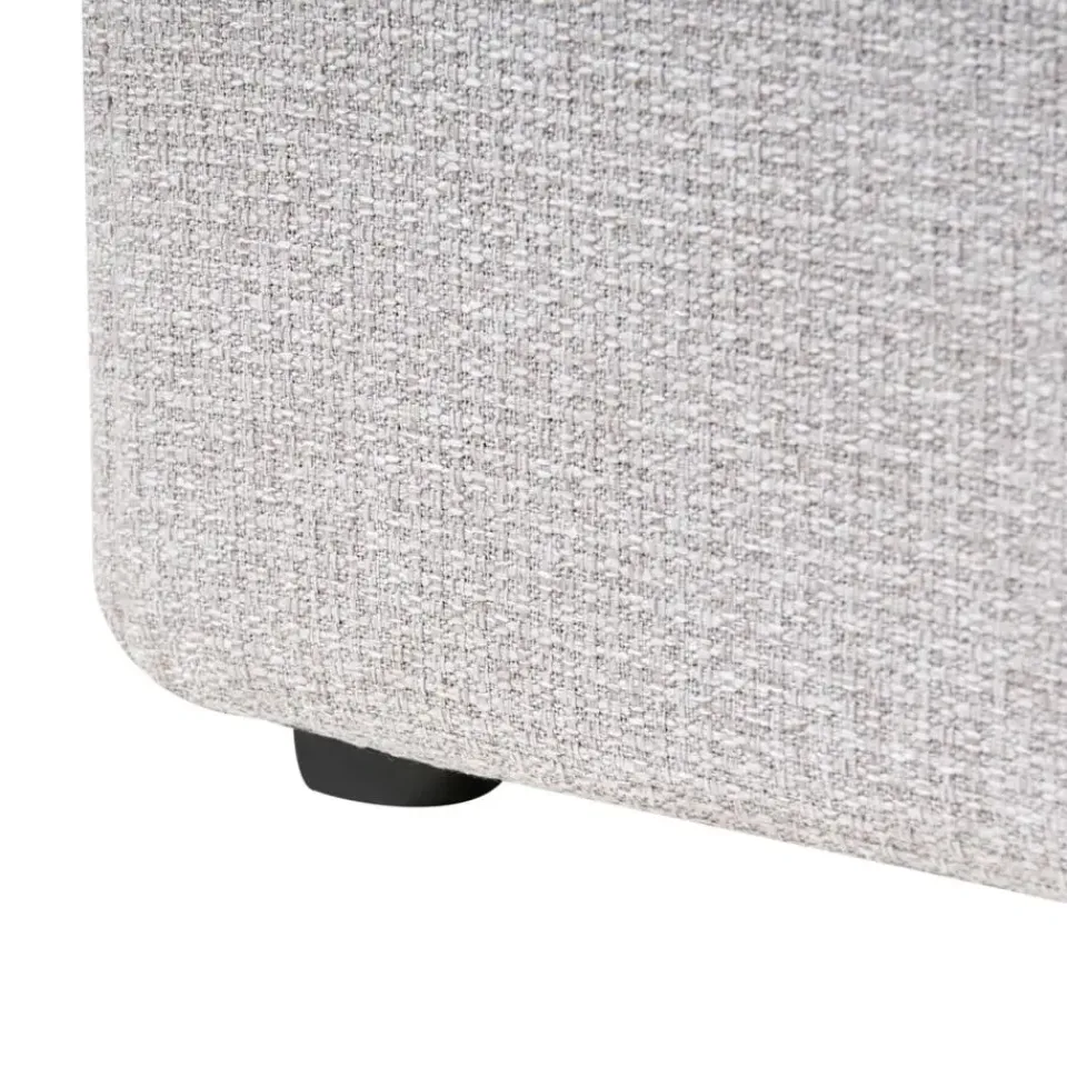 Beliani DINAN - Tweepersoonsbed - Lichtgrijs - 160 x 200 cm - Polyester