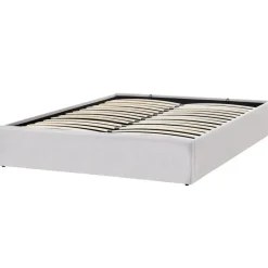 Beliani DINAN - Tweepersoonsbed - Lichtgrijs - 160 x 200 cm - Polyester