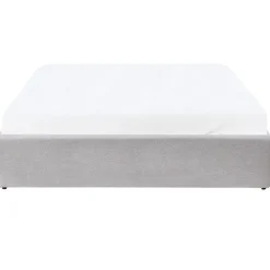 Beliani DINAN - Tweepersoonsbed - Lichtgrijs - 160 x 200 cm - Polyester