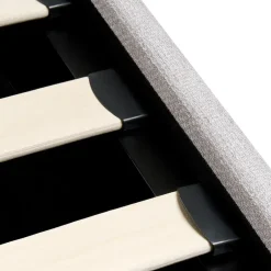 Beliani DINAN - Tweepersoonsbed - Lichtgrijs - 160 x 200 cm - Polyester