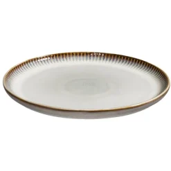 Leen Bakker Dinerbord Camille - beige - stoneware - Ø25,5 cm Online