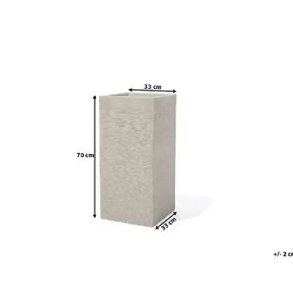 Beliani DION - Bloempot - Lichtbeige - Klei-vezelmengsel Online