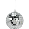 Merkloos Disco kerstbal - zilver - D7,5 cm - foam - spiegelbol - discobol Best