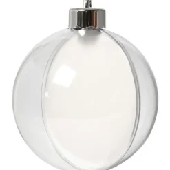 Merkloos DIY Kerstballen - 5x - transparant - D8 cm - kunststof Best