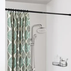ACAZA Douche Gordijnstang XL, aanpasbaar van 140 tot 260 cm, zelfklemmend, zwart Outlet