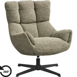 Leen Bakker Draaifauteuil Hidde - groen Clearance