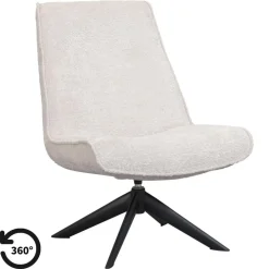 Leen Bakker Draaifauteuil Nora - crème Hot