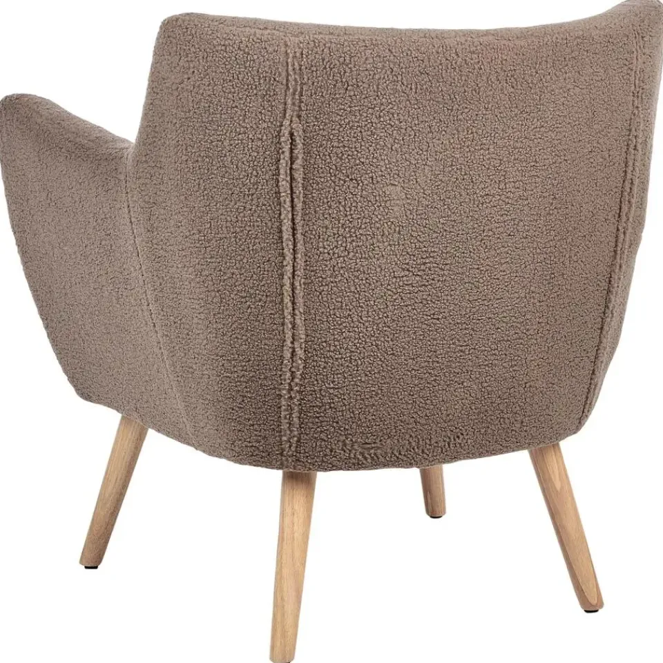 Beliani DRAMMEN - Chesterfield fauteuil - Bruin - Bouclé Hot