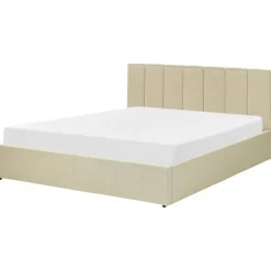 Beliani DREUX - Bed met opbergruimte - Beige - 160 x 200 cm - Polyester New