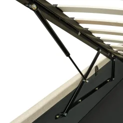 Beliani DREUX - Bed met opbergruimte - Beige - 160 x 200 cm - Polyester New