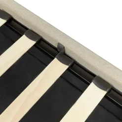 Beliani DREUX - Bed met opbergruimte - Beige - 140 x 200 cm - Polyester Discount