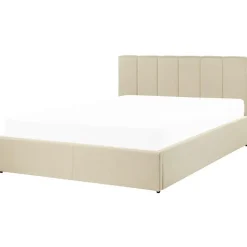 Beliani DREUX - Bed met opbergruimte - Beige - 140 x 200 cm - Polyester Discount