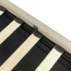 Beliani DREUX - Bed met opbergruimte - Beige - 140 x 200 cm - Polyester Discount