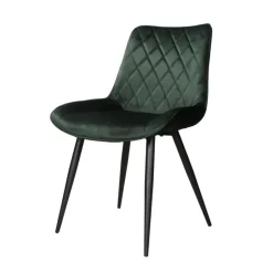 DS4U - Benito 3.0 eetkamerstoel velours - donkergroen Hot