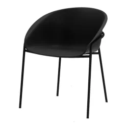 DS4U - Ella kunststof eetkamerstoel - zwart Outlet