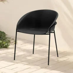 DS4U - Ella kunststof eetkamerstoel - zwart Outlet