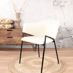 DS4U - Elza eetkamerstoel boucle wit Clearance