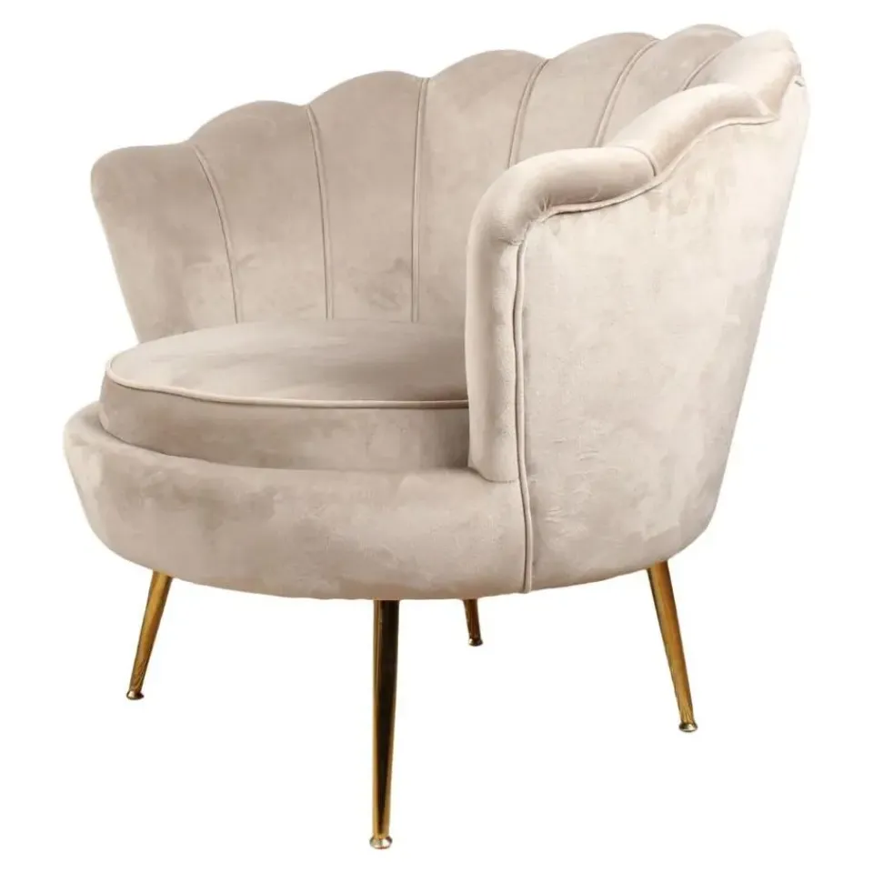 DS4U - Feliz fauteuil velvet champagne/taupe New