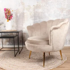 DS4U - Feliz fauteuil velvet champagne/taupe New