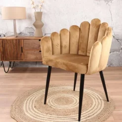 DS4U - Flower eetkamerstoel velvet goud Online