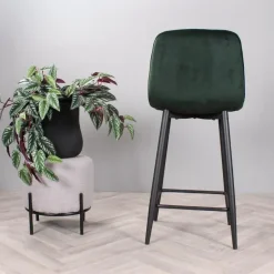 DS4U - Gaby barkruk velvet 65 cm 2.0 - groen Sale