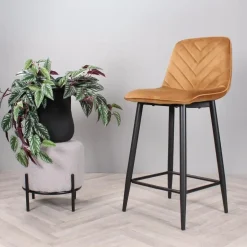 DS4U - Gaby barkruk velvet 65 cm 2.0 - goud Best