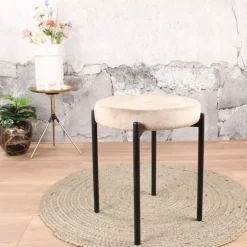 DS4U - Mika velvet kruk champagne Sale