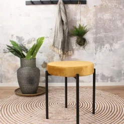 DS4U - Mika velvet kruk goud Clearance