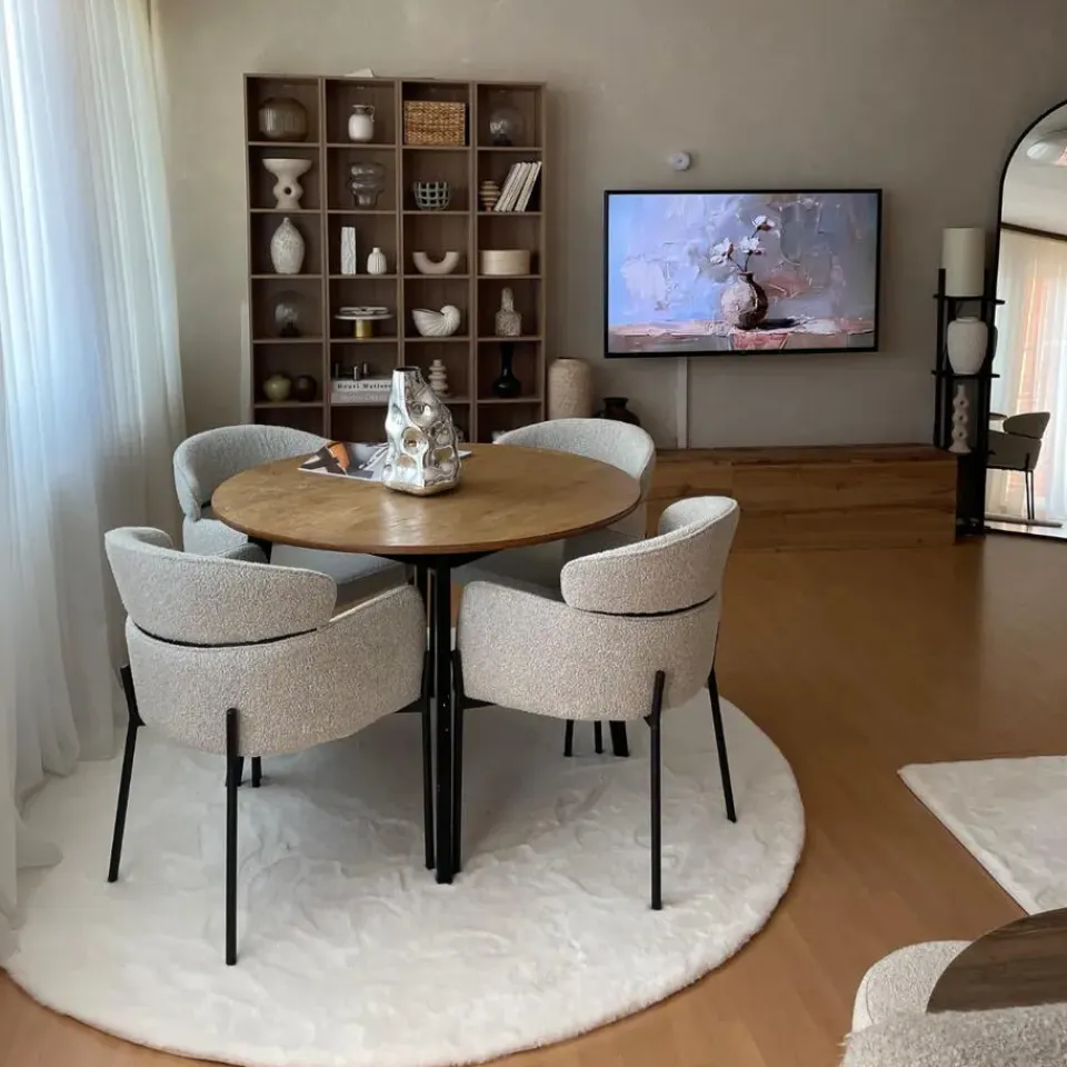 DS4U - Mira eetkamerstoel boucle - beige Discount