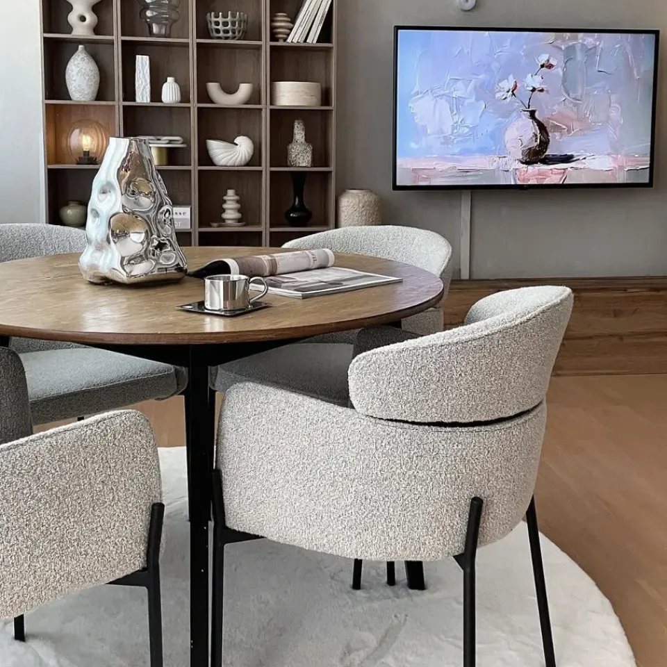 DS4U - Mira eetkamerstoel boucle - beige Discount