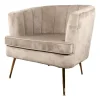 DS4U - Norah fauteuil velvet champagne/taupe Hot