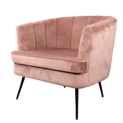 DS4U - Norah fauteuil velvet zalmroze Clearance