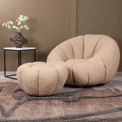 DS4U - Olivia fauteuil set teddy - beige Clearance