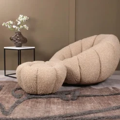 DS4U - Olivia fauteuil set teddy - beige Clearance