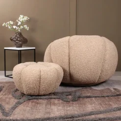 DS4U - Olivia fauteuil set teddy - beige Clearance