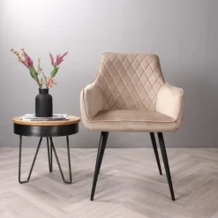 DS4U - Ravi 3.0 eetkamerstoel velours - champagne Clearance