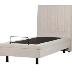 Beliani DUKE II - Eenpersoonsbed - Beige - 90 x 200 cm - Polyester Clearance