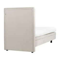 Beliani DUKE II - Eenpersoonsbed - Beige - 90 x 200 cm - Polyester Clearance