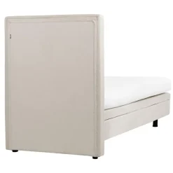 Beliani DUKE II - Eenpersoonsbed - Beige - 90 x 200 cm - Polyester Clearance