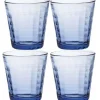 Duralex Drinkglazen Prisme - 4x - blauw - glas - 220 ml