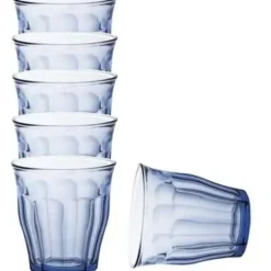 Duralex Drinkglazen Prisme - 6 stuks - blauw - glas - 250 ml Outlet